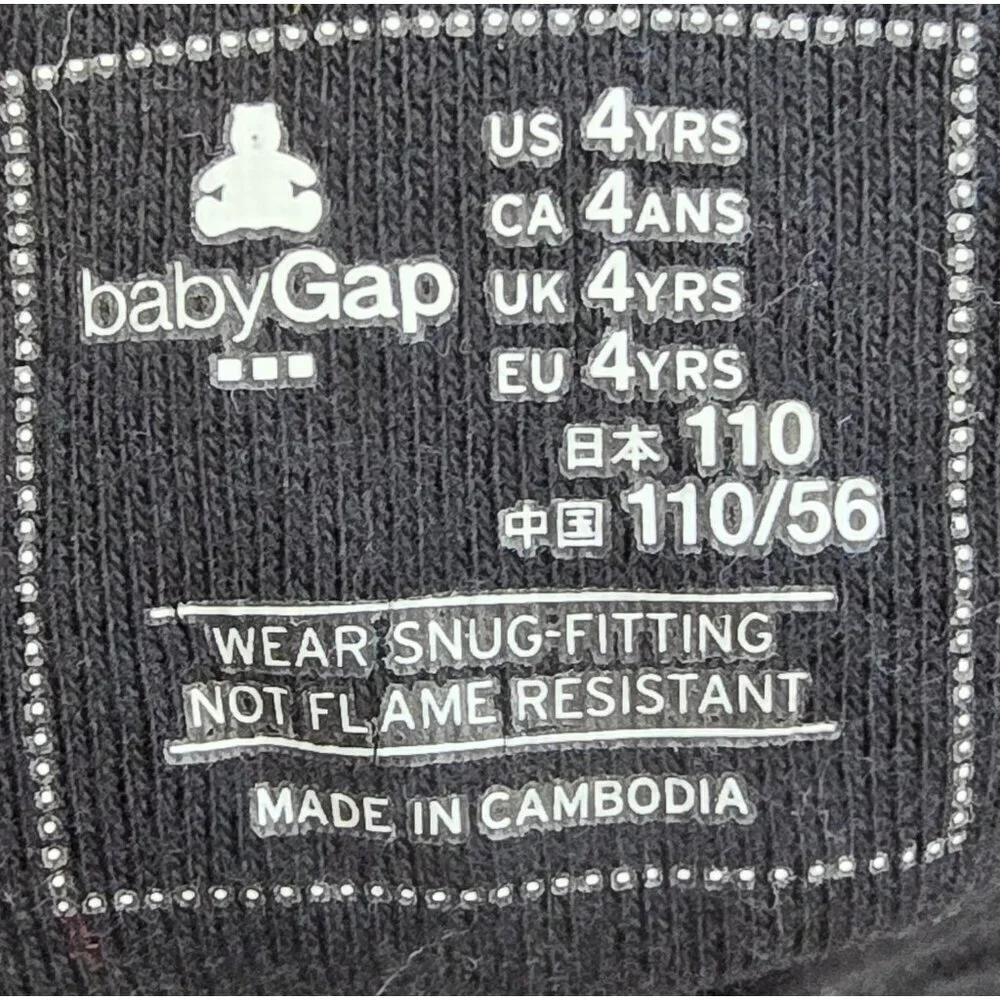 Baby Gap Factory Skeleton Halloween Pajamas Set Kids Unisex Boys Girls Size 4